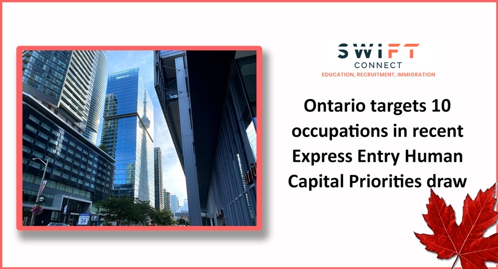 Ontario targets 10 occupations in recent Express Entry Human Capital