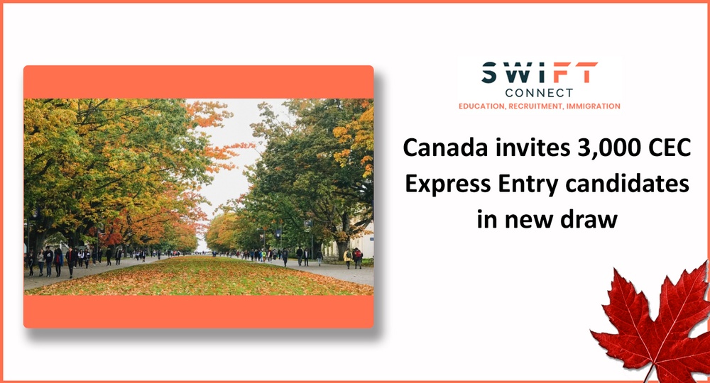 Canada invites 3,000 CEC Express Entry candidates in new draw